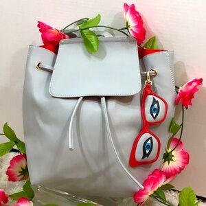 Tura gray drawstring backpack NWOT